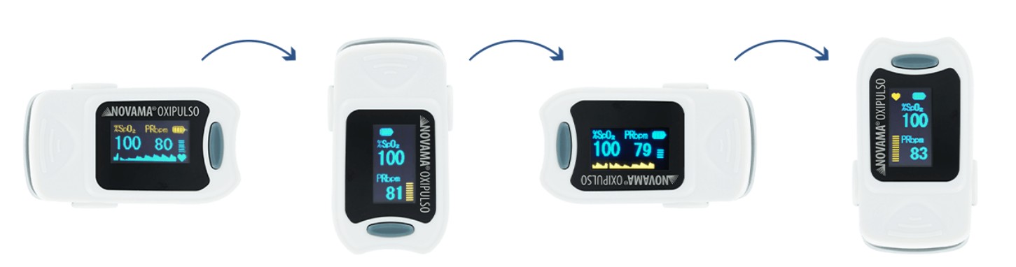 Oximeter mit Bildschirmorientierungsänderung